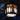 Decorative lamp with stained glass design in a dark setting