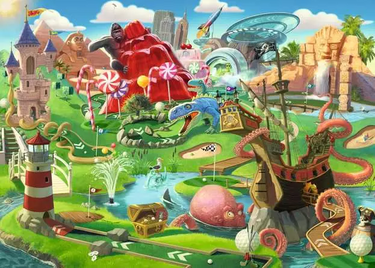 Putt Putt Paradise 500 Piece Puzzle (Large Format)